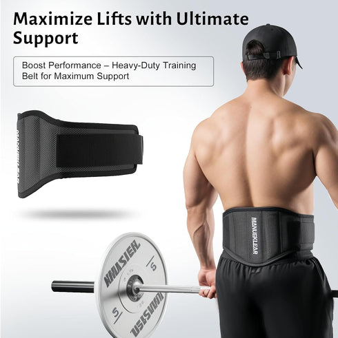 7.5inch MANUEKLEAR Gym Weight Lifting Belt Weight Lifting Workout Weightlifting Powerlifting Belt for Men Women
