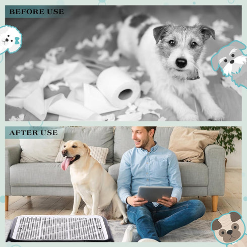 2 Mifoci Pcs Dog Pee Pad Holder Potty Tray Portable Dog Litter Box Toilet Training for Small Medium Large Pet Puppy