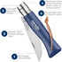 Opinel Colorama Series No. 8 - Stainless Steel Everyday Carry Folding Pocket Knife with Leather Strap