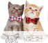 KUDES 2 Pack Cat Collar Breakaway - Adjustable Bow Tie and Bell for Kitty and Puppies, 7.8-10.5 Inch