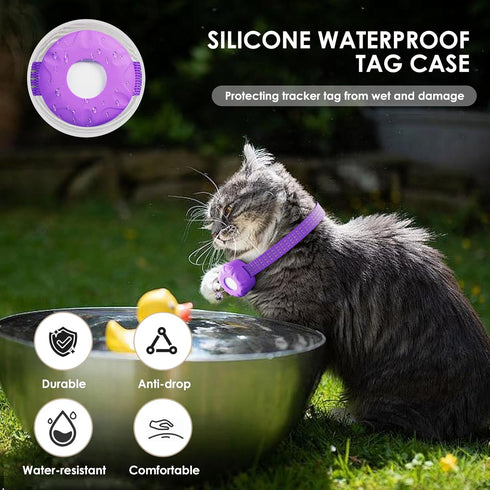 ZFSJTAG Cat Tracker, GPS Tracker, Compatible with Apple Find My App(Only iOS), Real-Time Location Pet Tracker, No