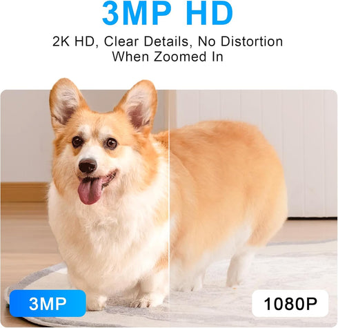 DYPCO 2K 5G/2.4Ghz Indoor Camera WiFi Home Security, Baby/Pet/Robot Camera with Phone App Motion Detection, Color Night