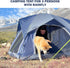 HIKERBRO 3 Person Camping Tent, Small Dome Tent with 2 Upgraded Doors & Half Mesh Ceiling, Waterproof for 2/3/4 Person