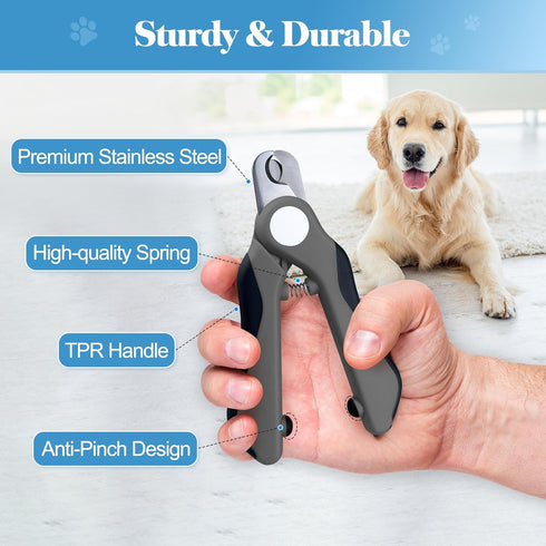 Trimmers, Swihauk Heavy Duty Dog Nail Clippers and Professional Pet Nail Clippers with Nail File for Dogs Cats Small
