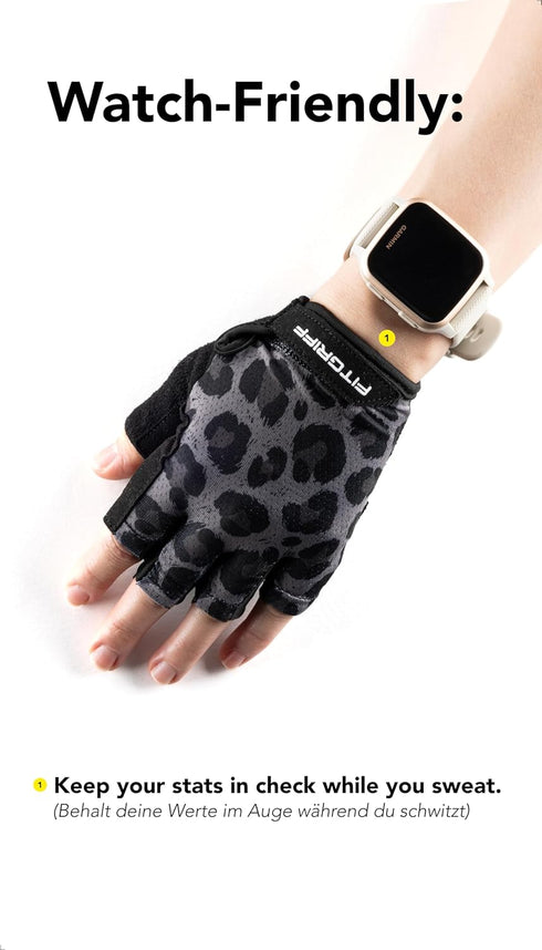 Fitgriff Workout Gloves (Padded) for Men & Women - Fingerless Gym Gloves for Weight Lifting, Training - Full Palm