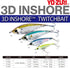 Yo-Zuri R1349-HGBL 3D Inshore Twitchbait - 130Mm 5-1/4", Gold Black