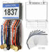 Performore 2-in-1 Wall-Mount Medal & Bib Display Rack | Metal Steel Organizer