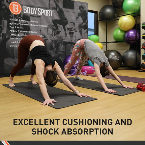 Body Sport High-Density Yoga Mat - Non-Slip & Shock Absorbent