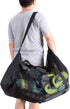 Large Lightweight Beach Bag with Zipper, Mesh Bag for Swimming Pool Sand Toys