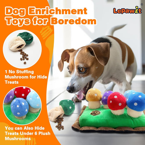 Pack 7) Hide and Seek Dog Toys, Squeaky Interactive Puzzle Dog Toys for Boredom and Stimulation, Dog Enrichment Toys
