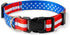 Native Pup American Flag Dog Collar, Red White and Blue, Adjustable for Small, Medium, Large Breed Dogs (Large, Flag I)