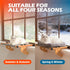 4-Sided Hammock Cat Window Perch with Bolster - Orthopedic Cat for Window Sill - Solid Hardwood & Metal Frame - Window