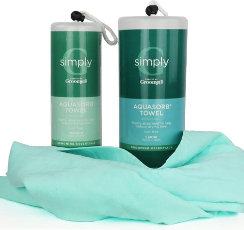 Groomers Large Aquasorb Pet Towel, Microfibre Chamois, Professional Dog Grooming Essentials, Super Absorbent