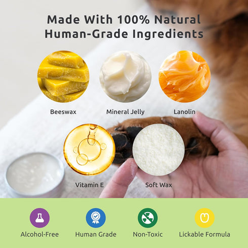 MaxWax Dog Paw Balm - 100% All Natural Paw Soother for Dogs, 60g (2.1 oz)