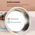 5mm Thick Stainless Steel Dog Bowls, Non-Slip with Silicone Base, 8 Cups Food Grade BPA Free, 2 Pack