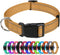 TagME Reflective Nylon Dog Collars, Adjustable Classic Dog Collar for Small Dogs, Khaki, 5/8" Width
