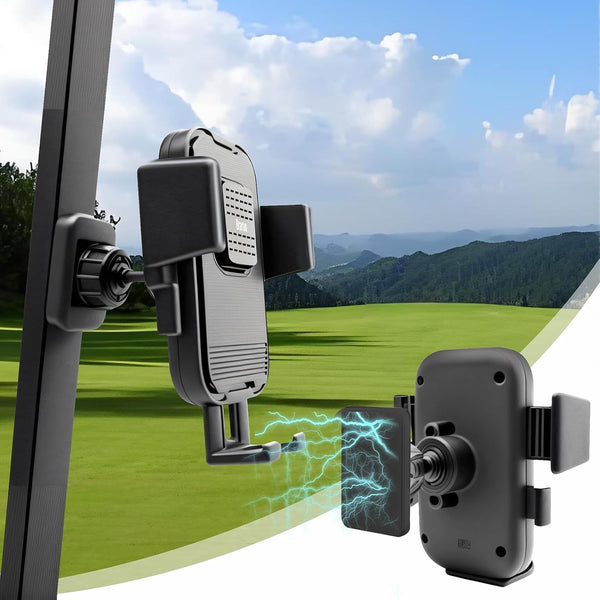 Golf Cart Magnetic Phone Holder Mount - Compatible with EZGO/Club Car/Yamaha, Ultra Strength Magnet, 360° Rotatable