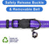 Pawtitas Recycled Cat Collar - Reflective Breakaway Collar with Safety Buckle and Removable Bell, Purple Quartz
