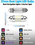 31mm Bulb1.5W, 200LM 12V 6500k 4pack Super Bright Marine Led Festoon Boat Navigation Lights Daylight for Marine