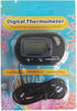 SunGrow Digital Betta Thermometer for Tropical Aquarium Fish, Black Color, 4 Suction Cups and 2 Batteries Included, 2