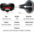 Waterproof Comfort Bike Saddle Seat with Dual Shock Absorbing Ball, Thickened Memory Foam for Indoor Cycling