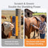 2 Pack Livestock Scratching Brush, Large Horse Grooming Brush Kit With Stainless Steel Curry Comb for Full Massage