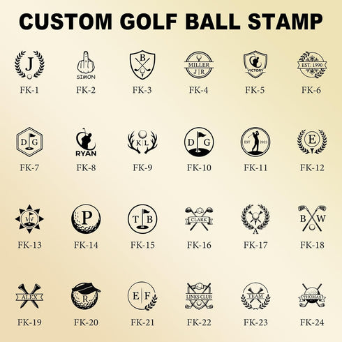 17mm Personalized Golf Ball Stamp Marker, Custom Large Logo Stamper, Reusable Waterproof Aluminum Golf Ball Marking