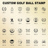 17mm Personalized Golf Ball Stamp Marker, Custom Large Logo Stamper, Reusable Waterproof Aluminum Golf Ball Marking