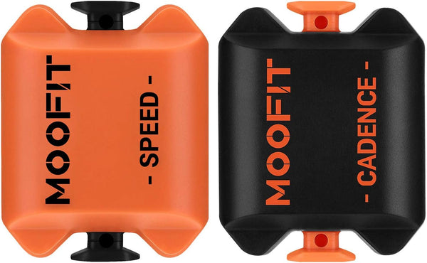 moofit Cadence Speed Sensor - Bluetooth & ANT+ Wireless RPM Cycling Spin Bike Sensor - IP67 Waterproof