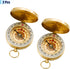 Rovella 2Pcs Metal Camping Survival Compass, Brass Pocket Compass, Glow in The Dark Survival Gear for Hiking Camping