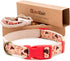 Pettsie Matching Dog Collar and Owner Bracelet - Adjustable for Small & Medium Dogs, Red Hemp