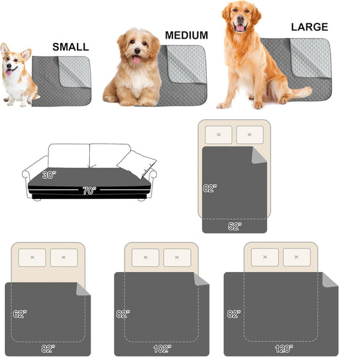 1 82 82, NICETOWN Sofa Slipcover Reversible Sofa Cover Water Resistant Couch Cover Furniture Protector for Pets Kids