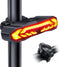 Smart Bike Tail Light with Turn Signals and Brake Light, Bike Alarm with Remote, Waterproof Bike Accessories