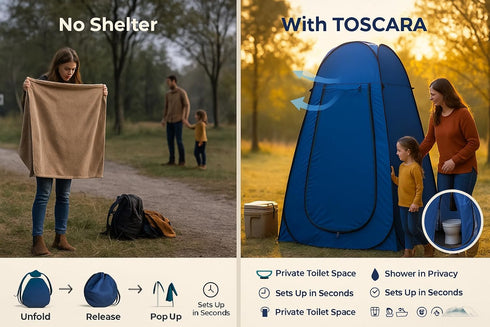 Setup Pop Up - Privacy Shower Tent, Portable Toilet or Dressing Room for Camping - Lightweight Changing Tent with Carry