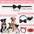 KOOLMOX Adjustable White Dog Collar Bow Tie, 2-Pack for Medium and Large Dogs, Cats, Wedding Costumes