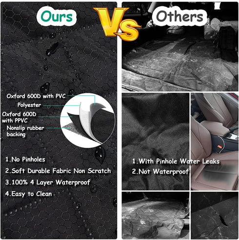 ANOSOSPECIAL Dog Car Seat Cover for Back Seat Cover,Non Stick Fur Rear Seat Protector for Pet,Nonslip Waterproof