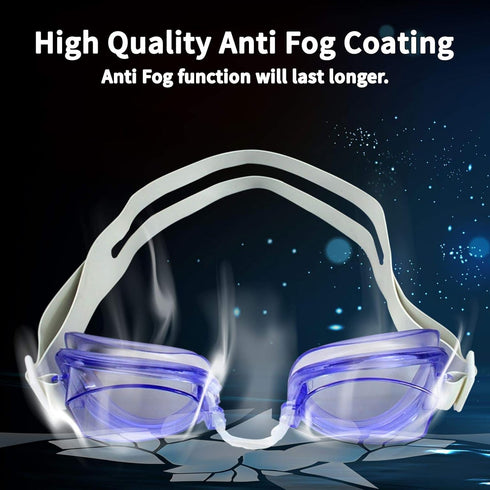Water Gear No-Leak Anti-Fog Goggles - Adjustable Split Headband, UV Protection, Wide Angle Lens