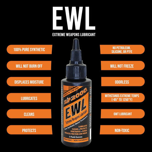 2000 Pack, 725 Slip Extreme Cleaning System Combo Contains Extreme Weapons Lubricant (EWL), Gun Cleaner and Carbon