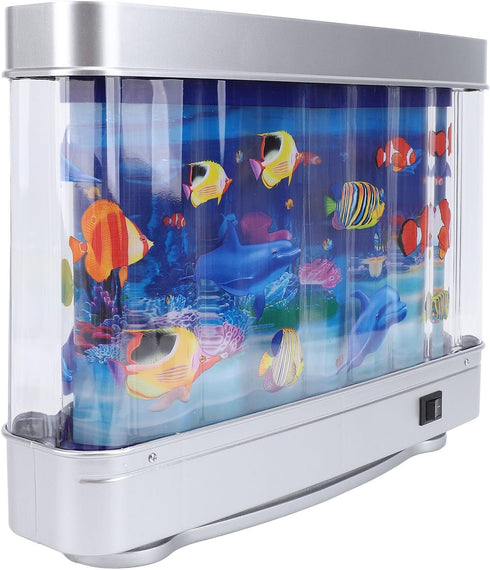 LED Tropical Fish Aquarium Night Light - Mini Artificial Aquarium with Moving Fish for Kids Baby - Unique Home Decor