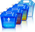 Water Container Bags, 4 Packs BPA Free Foldable Plastic 1.3 Gallon Water Container Bag for Camping Hiking Emergency