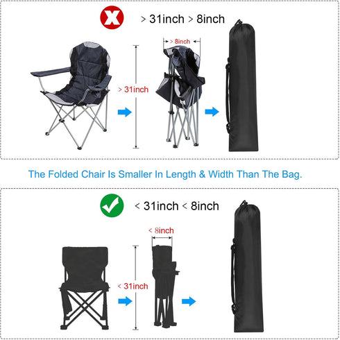 31x8 Inch PATIKIL Camp Chair Replacement Bag, Nylon Folding Camping Chair Carry Bag Tripod Case Bag with Handle