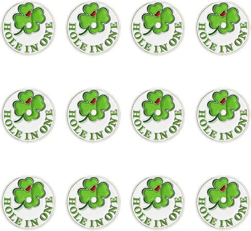 Golf Ball Markers Assorted Patterns, Value Pack of 12 Golf Gifts, Cap Clips and Divot Repair Tools for Men Women