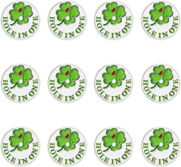 Golf Ball Markers Assorted Patterns, Value Pack of 12 Golf Gifts, Cap Clips and Divot Repair Tools for Men Women