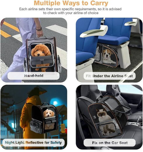 Backpack Backpack Backpack 18lbs Clear Pet Expandable Cat Carrier Pet Carrier for Small Medium Dogs Cats fit up