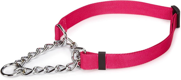 Guardian Gear Adjustable Martingale Choke-Style Dog Collar, Pink, 13-18 Inch