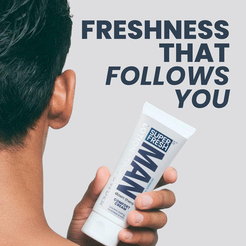 4 oz Pack Super Fresh Ball Deodorant Powder Lotion Comfort Cream for Man Parts Groin Butt and Body Hygiene Controls
