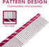 Dog Comb By MEKBOK - Grooming Tool for Medium to Thick Coats - 8 Inch Length with Rounded Spine for Cats and Dogs