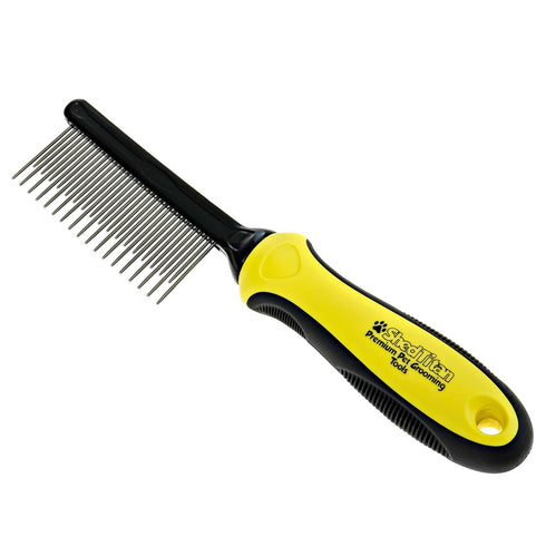 Metal Dog Comb for Matted Hair & Detangler Combs Set - Easy Safe Grooming Combs for Cats & Dogs to Remove Tangles