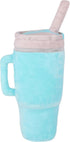 Crinkle & Squeak Dog Toy, Stanley Cup Inspired, Soft Plush for Medium & Large Dogs (Turquoise)
