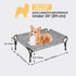 Veehoo Cooling Raised Dog Bed, Guardrail Elevated Dog Bed, Chewproof Frame with Washable & Breathable Teslin Mesh,
